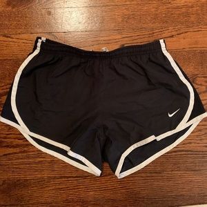 Youth Girls Nike Dri-Fit Shorts Black and White